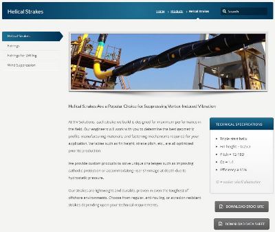 Helical Strakes Page Snapshot